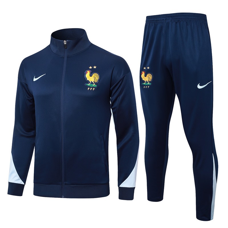 2024 France Royal Blue Jacket Training Suit Set Football Team Shirt Sports Fashion
