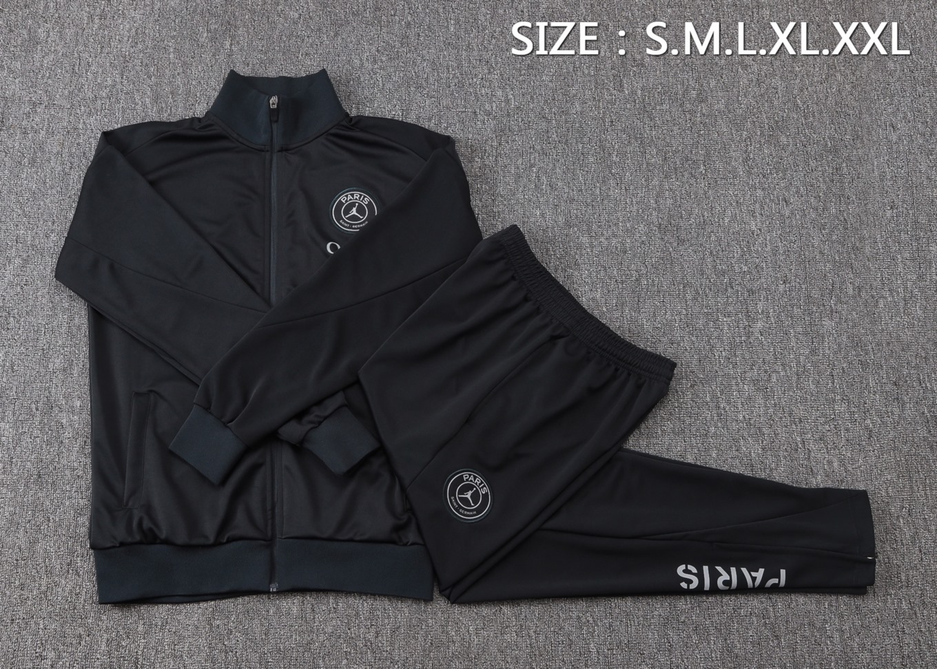 2026 Paris Black Jacket Training Suit Set