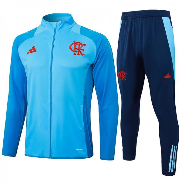 2024/25 Flamengo Light blue Jacket Training Suit Set Football Team Shirt Sports Fashion