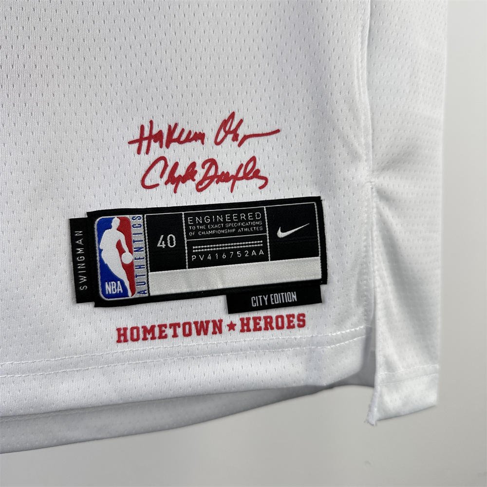 NBA Houston Rockets 2024 Round Neck Balck Jersey GREEN#4 S-XXL