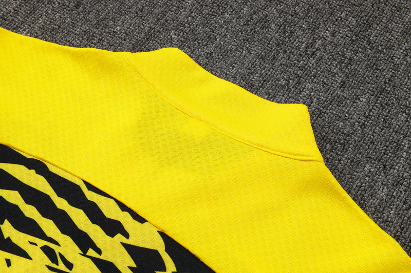 24/25 Dortmund Yellow black Long-sleeved half-pull training kit Football team kit
