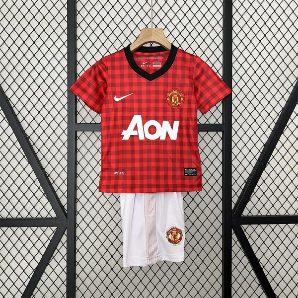 Retro Manchester United 12/13 home  jersey Kid Kits Size 16-28