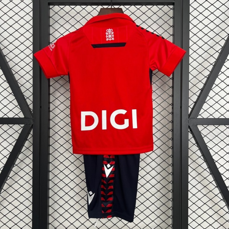 2025/26 Osasuna Home Red jersey kids Kits size: 16-28