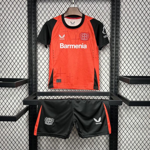 2024/25 Bayer 04 Leverkusen Home jersey Kid Kits Size 16-28