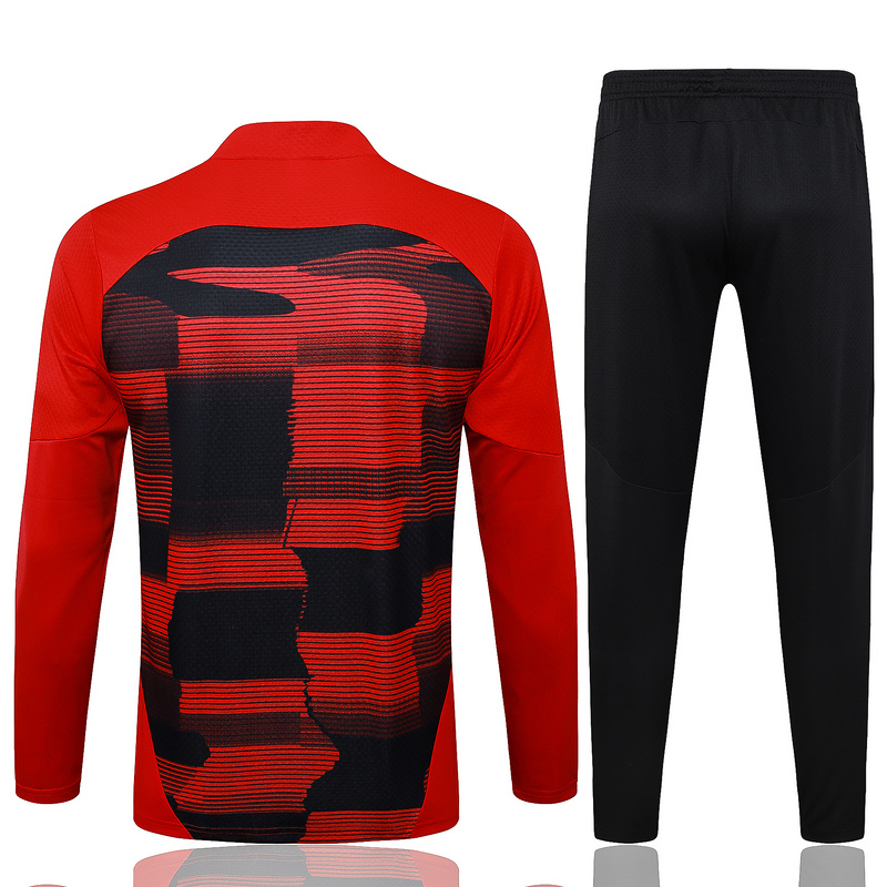 24/25 AC Milan Red Long-sleeved half-pull training kit Football team kit