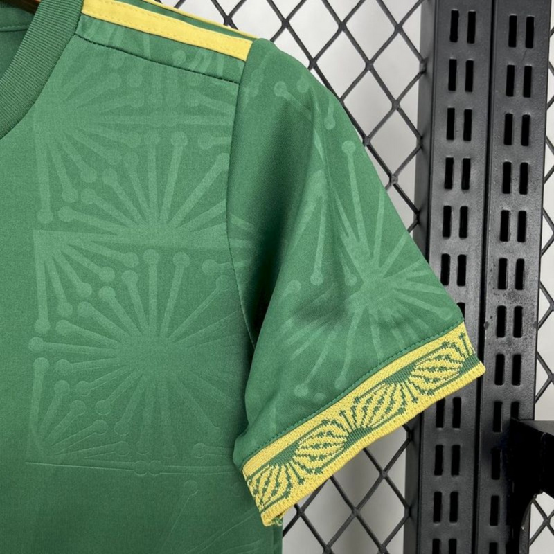 2025/26 Mexico Gold- Green  jersey Kid Kits Size 16-28