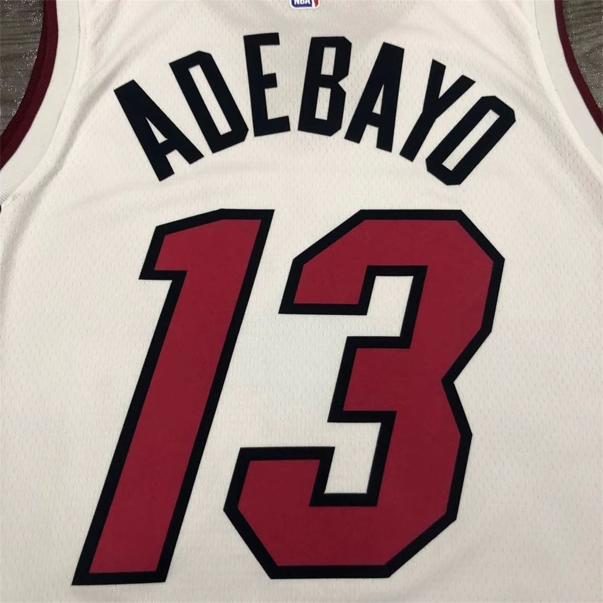 NBA Miami Hearts V-Neck White Jersey ADEBAYO#13 S-XXL