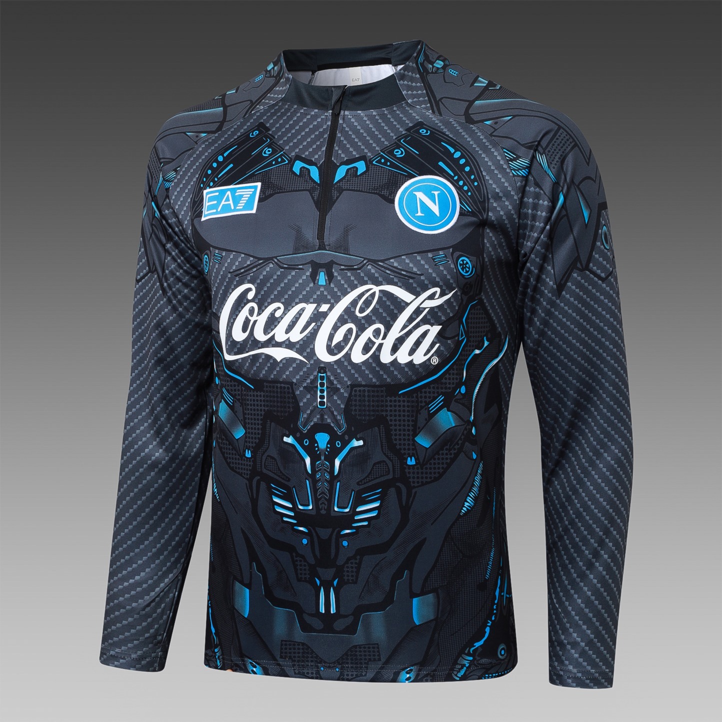 2025/26 Naples dark gray Long-sleeved half-pull training kit Football team kit