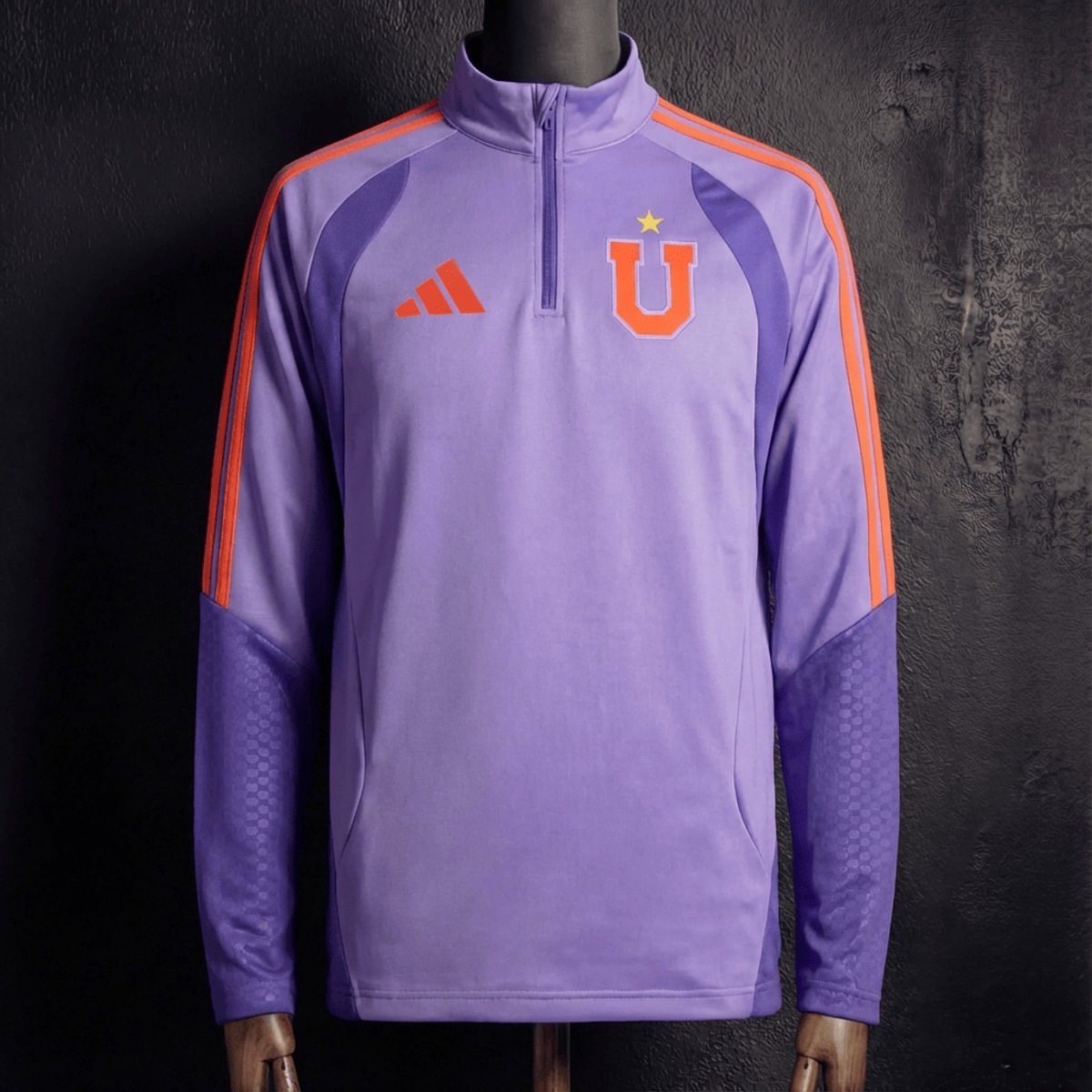 2026/27 University of Chile Half-Pull long Sleeve Purple Hoodie