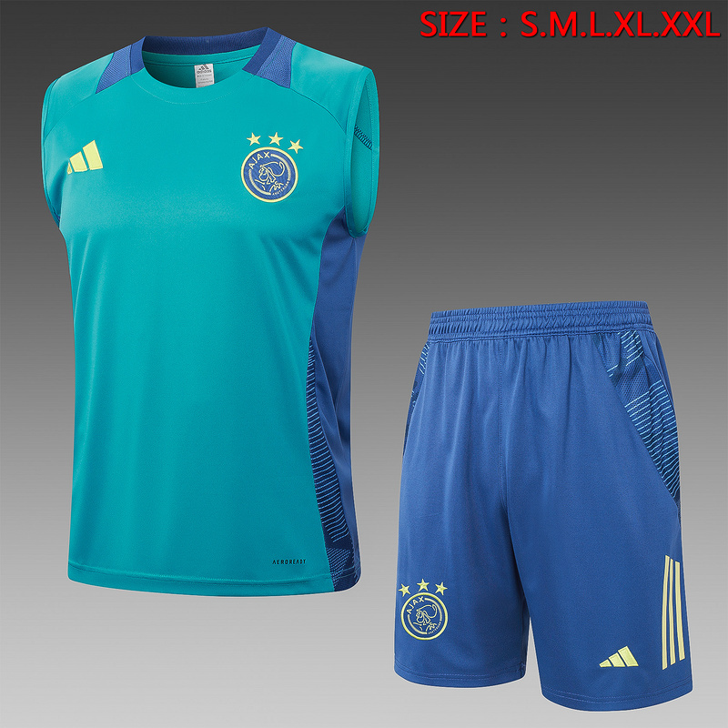 24/25 Ajax Blue Training Set Shirt and Shorts