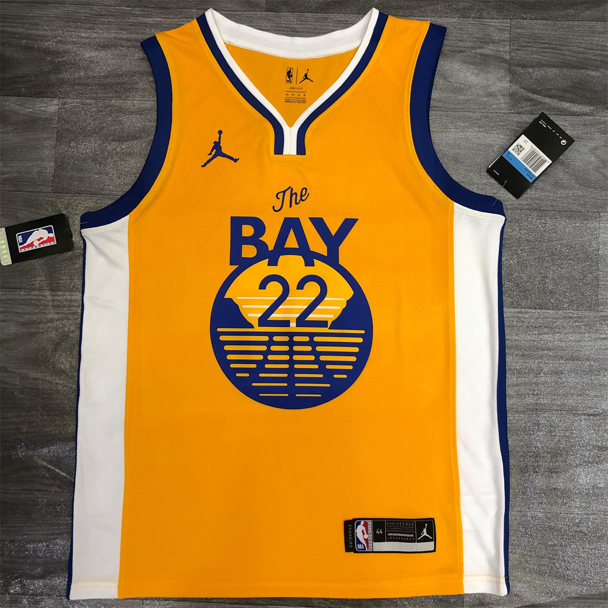 NBA Golden State Warriors V neck Yellow Jersey WIGGINS#22 S-XXL