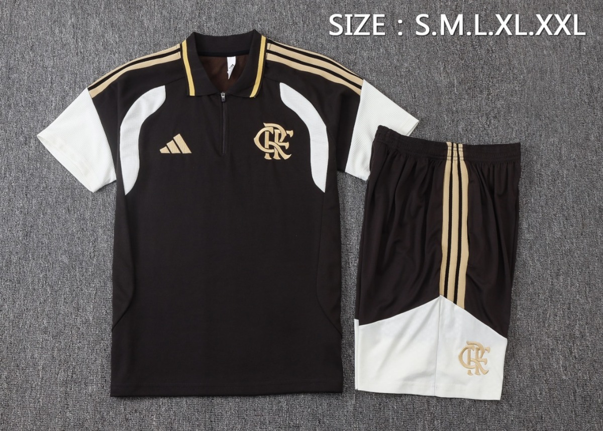 2026 Flamengo Dark brown Training Set Shirt and Shorts