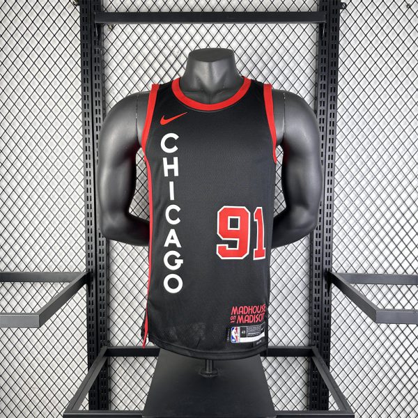 NBA Chicago Bulls Michael RODMAN#91 23/24 Swingman Jersey - City Edition s-xxl