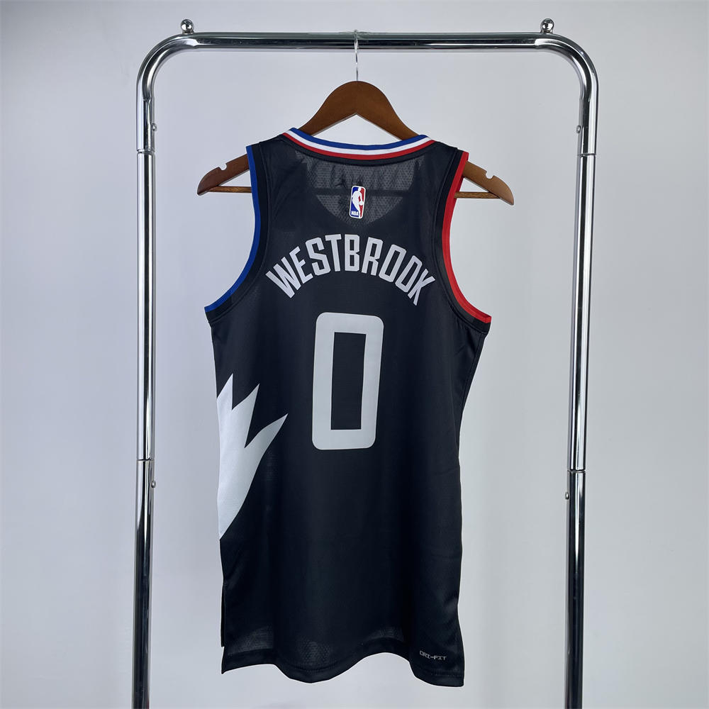 NBA Toronto Raptors V-Neck Black jersey WESTBROOK#0 S-XXL