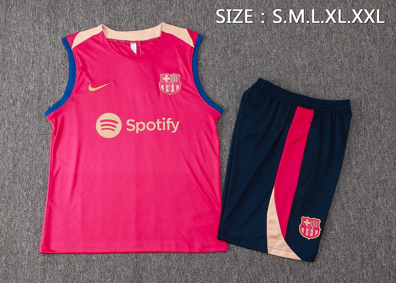 24/25 Barcelona Red Training Set Shirt and Shorts