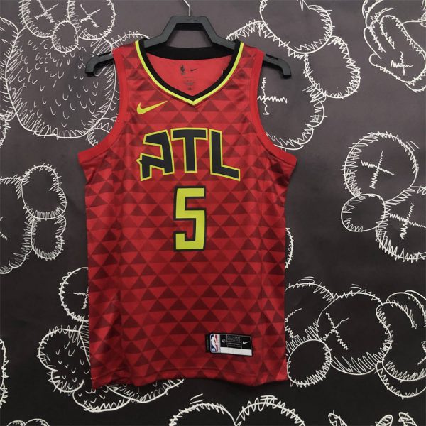 NBA Altanta Hawks V-Neck Red Jersey MURRAY#5 S-XXL