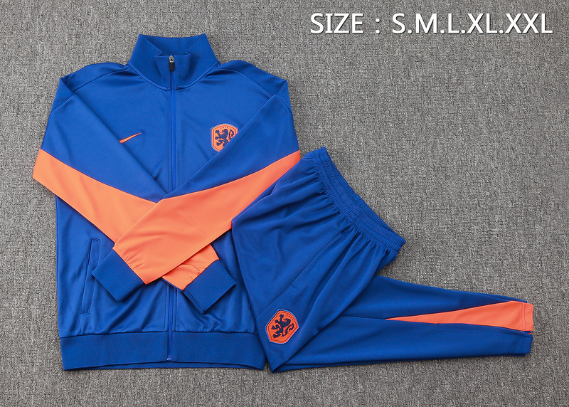 2024/25 Netherlands blue Jacket Training Suit Set Football Team Shirt Sports Fashion
