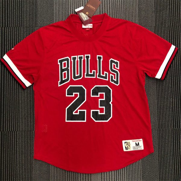 NBA Chicago Bulls Mitchellness Red Jersey JORDAN#23 S-XXL