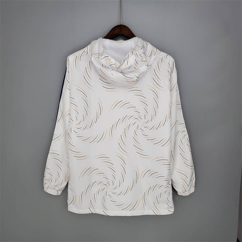 21/22 Windbreaker Real Madrid White Sport Unifom jersey Sport Unifom