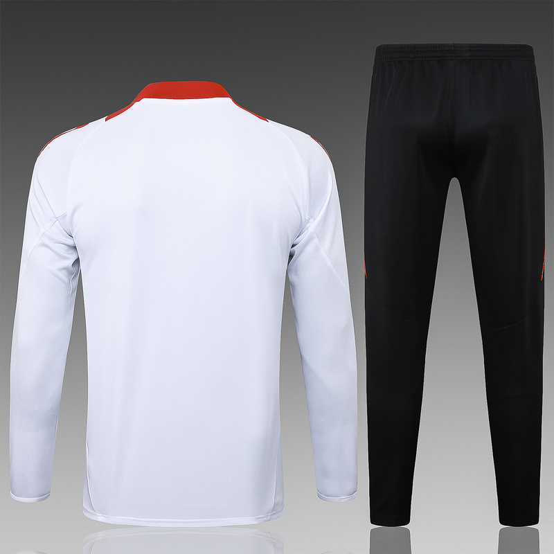 24/25 Internacional White Long-sleeved half-pull training kit Football team kit