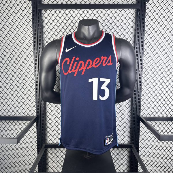NBA Los Angeles Clippers 24/25 Round Neck dark blue Jersey GEORGE#13 S-XXL