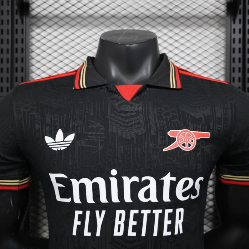 2025/26 Arsenal training POLO Black jersey Player Version
