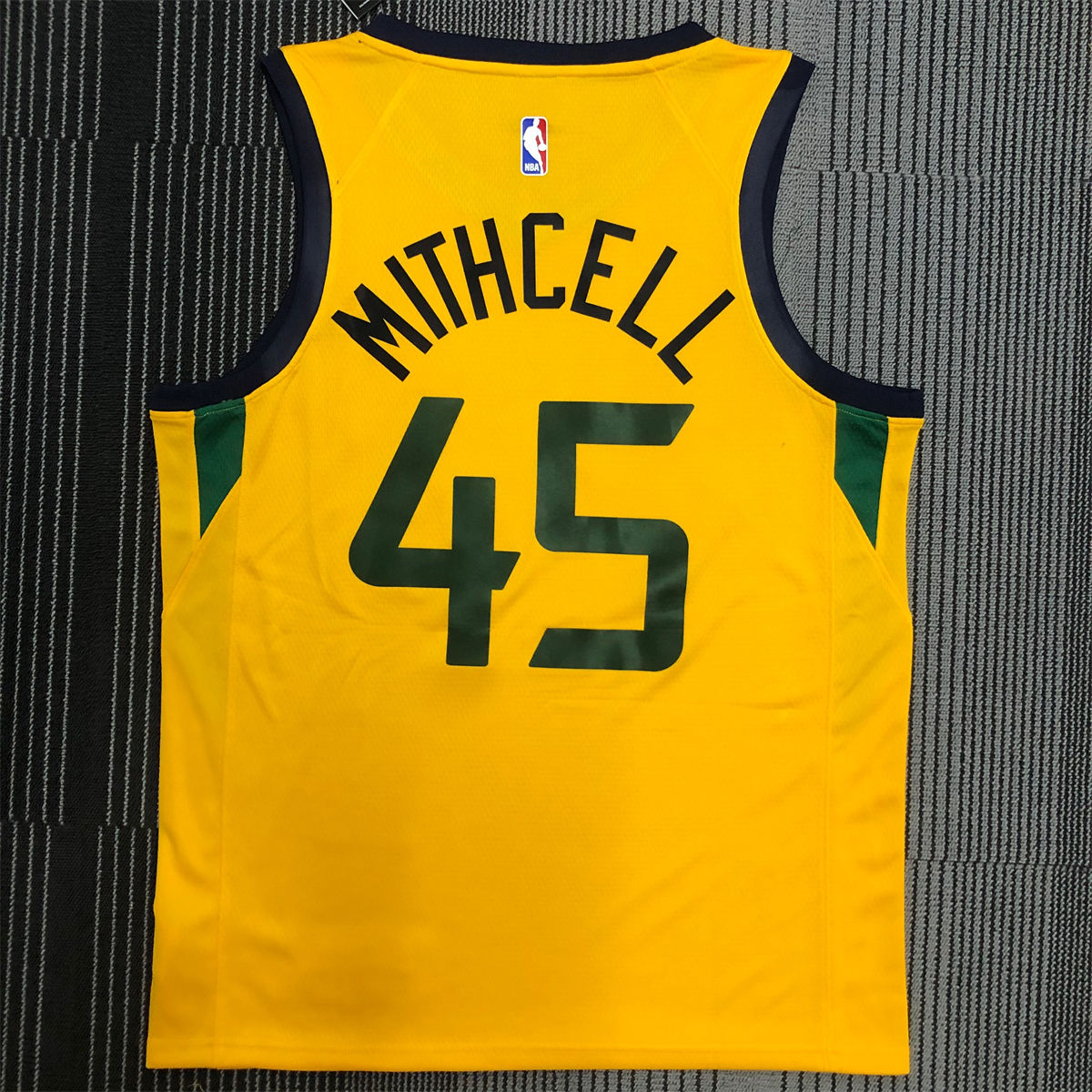 NBA Utah Jazz V-Neck Yellow Jersey MITCHELL#45 S-XXL