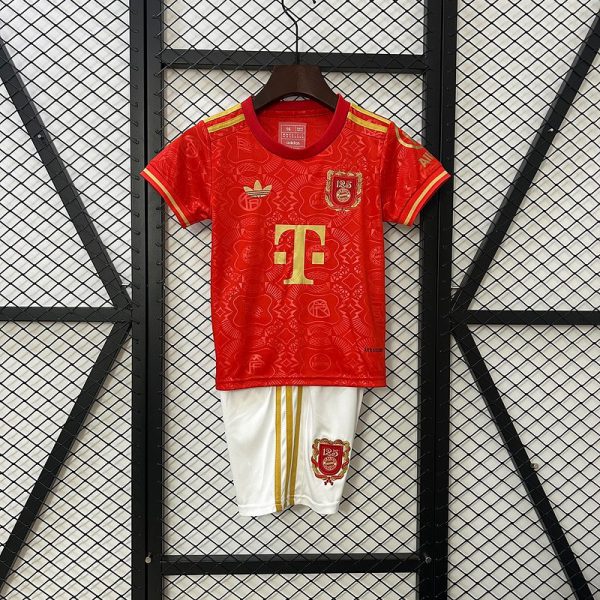 25/26 kids Bayern Munich 125th Anniversary jersey Kid Kits Size 16-28