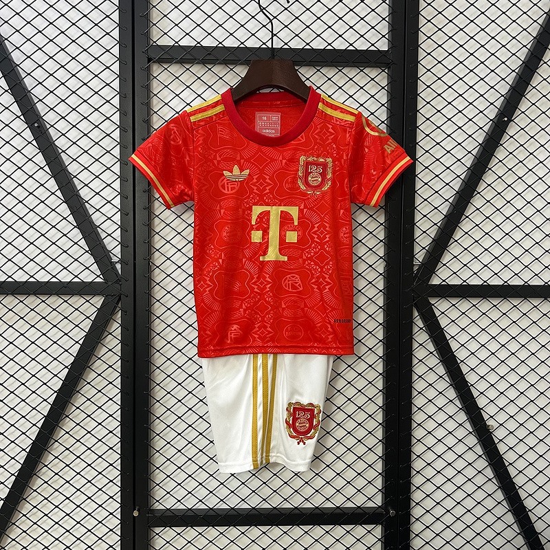 25/26 kids Bayern Munich 125th Anniversary jersey Kid Kits Size 16-28