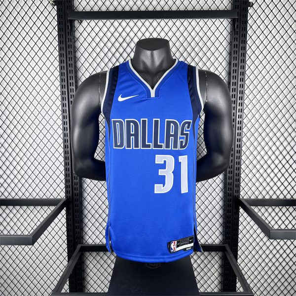 NBA Dallas Mavericks V-Neck Blue Jersey THOMPSON#31 S-XXL