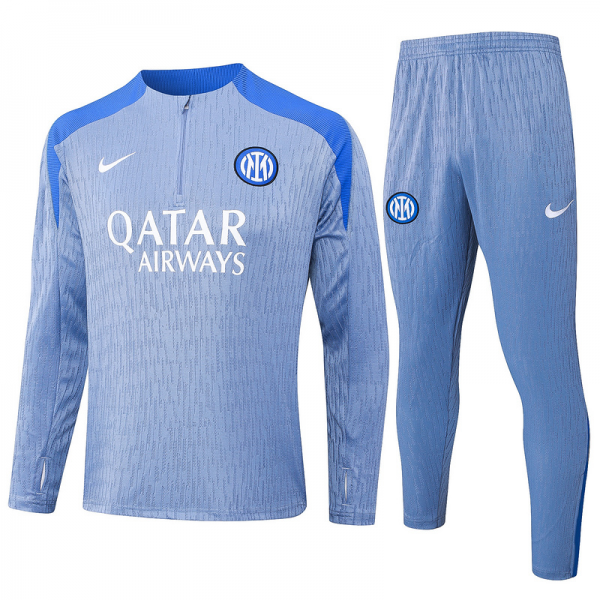 24/25 Inter Milan Light blue Long-sleeved half-pull training kit Football team kit