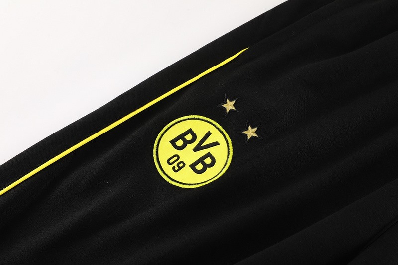 2024 Dortmund Black Hoodie Jacket Kit Set Football Team Shirt Sports Fashion