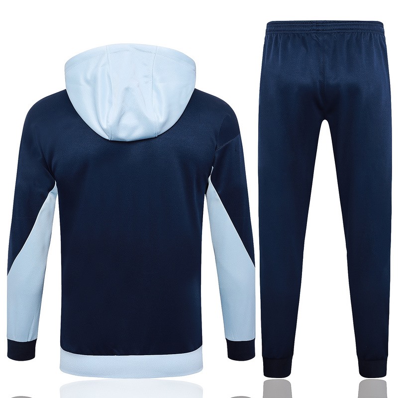 2024 France Sky Blue Hoodie Jacket Kit Set Football Team Shirt Sports Fashion