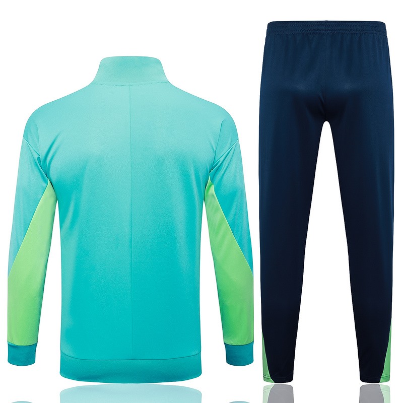 2024 Brazil Blue-Green Jacket Training Suit Set Football Team Shirt Sports Fashion