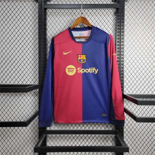 24/25 Barcelona Home Long Sleeve jersey Fan Version