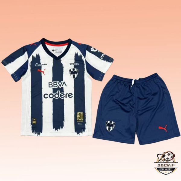 2025/26 Monterrey Home jersey kids Kits size: 16-28