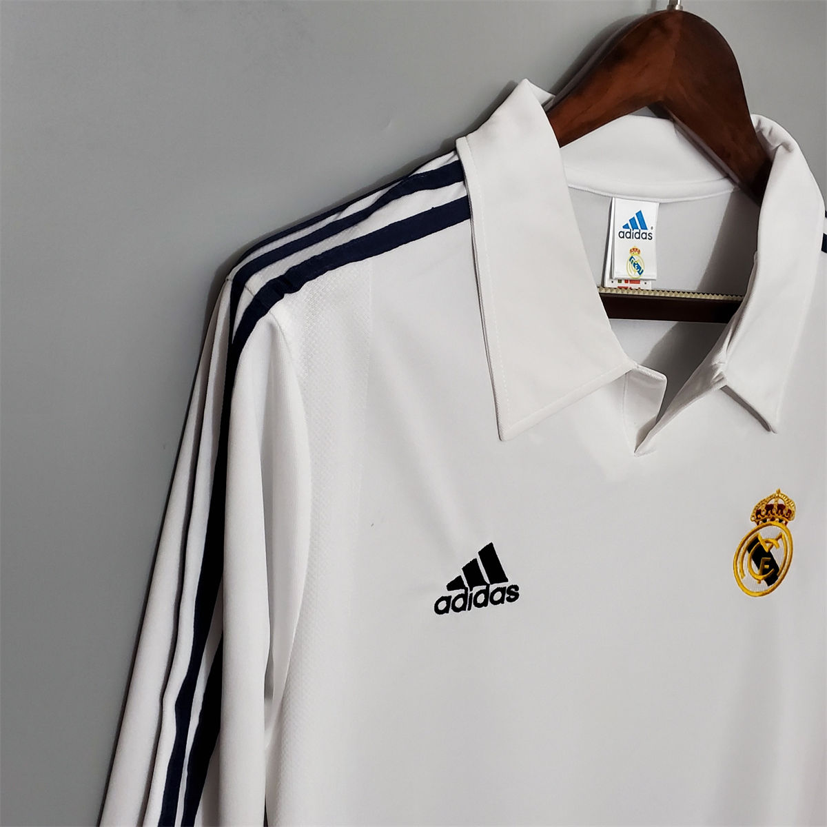 Retro Real Madrid 2002 Home jersey Home Long Sleeves Fan Version