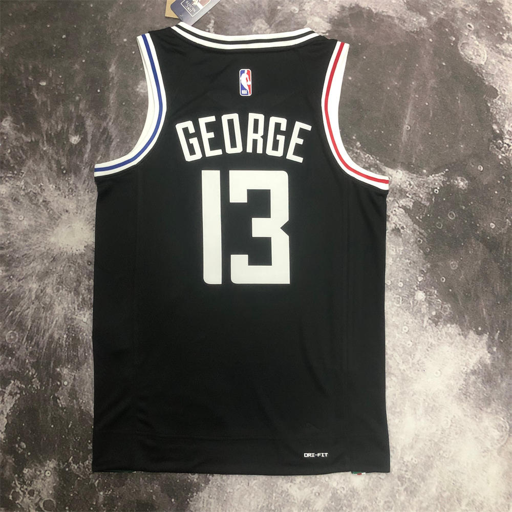 NBA Los Angeles Clippers V-Neck Black Jersey S-XXL