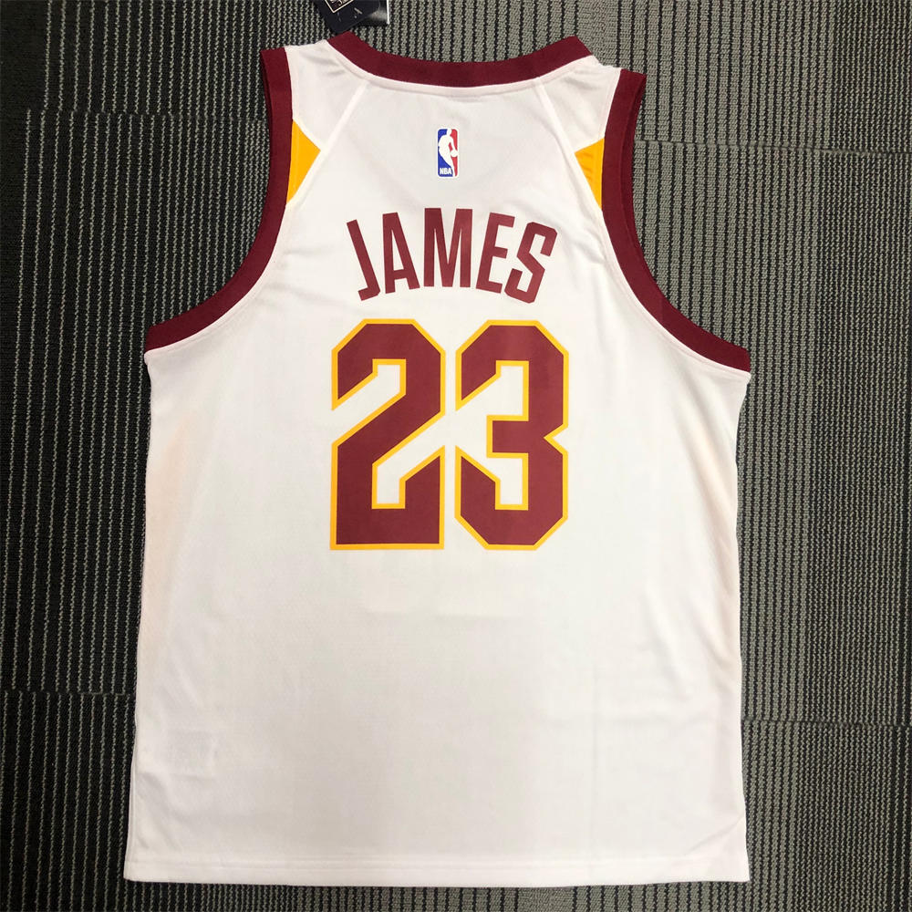NBA Cleverland Cavaliers V-Neck White jersey JAMES#23 S-XXL
