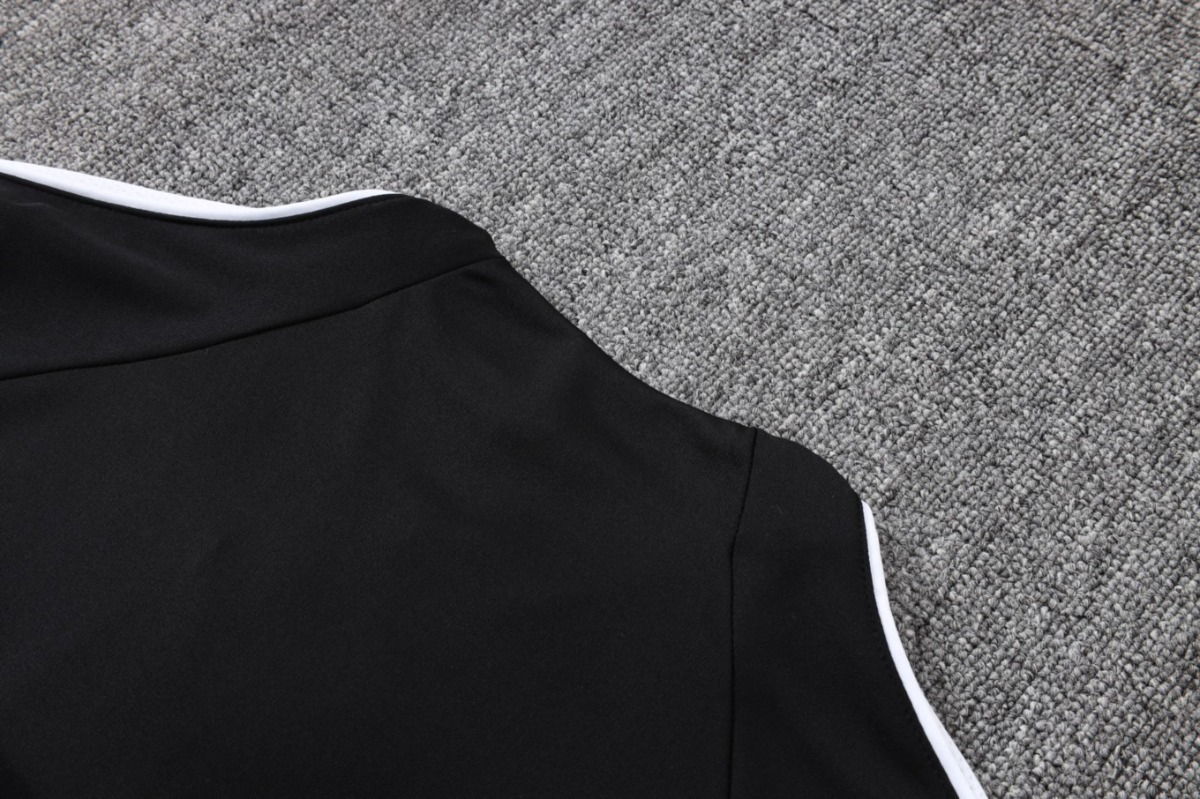 2026 Paris Black Long-sleeved half-pull training kit
