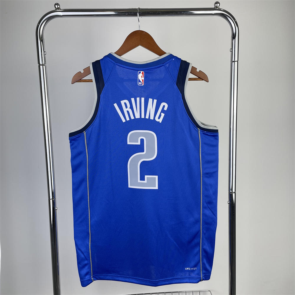 NBA Dallas Mavericks V-Neck Blue Jersey IRVING#2 S-XXL