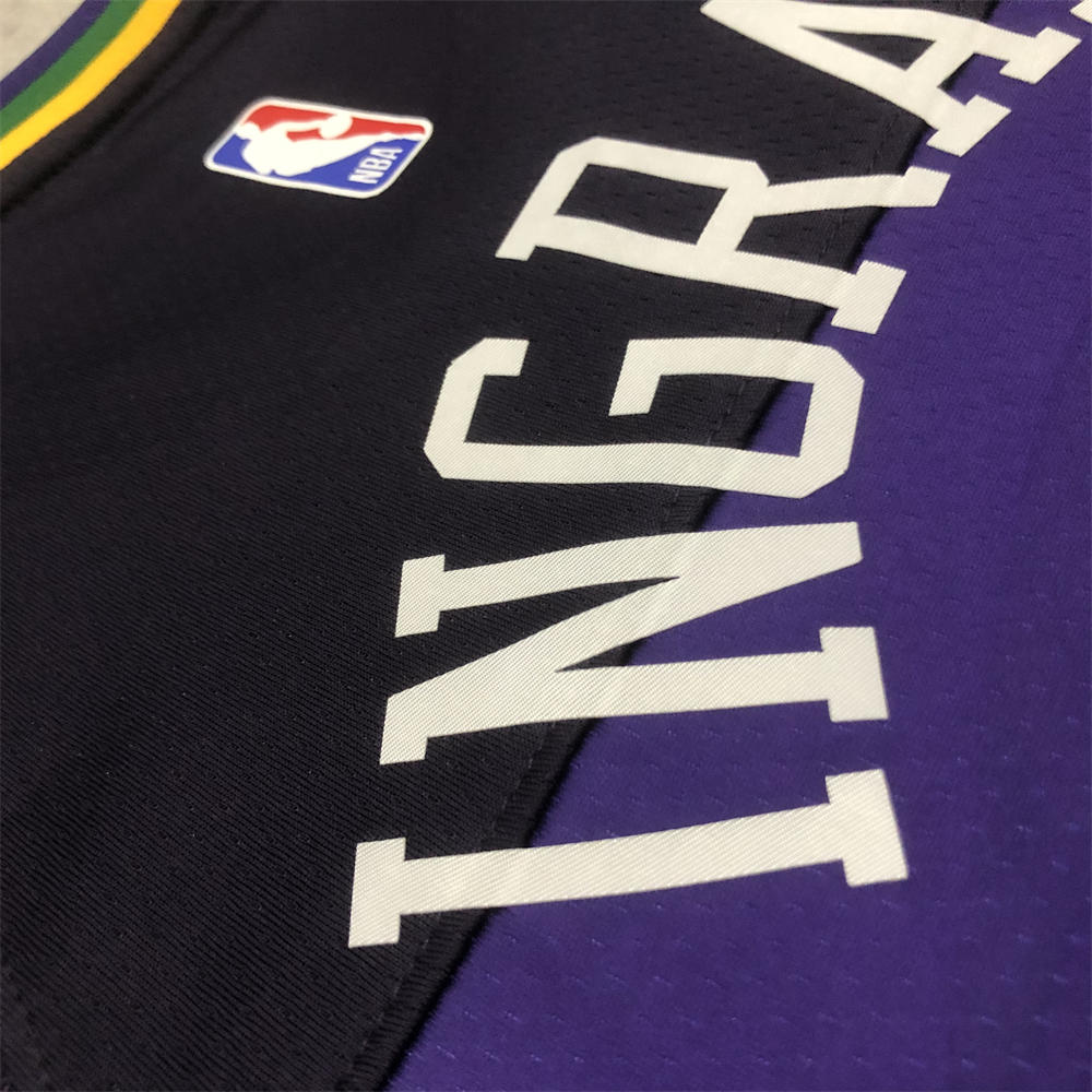 NBA New Orleans Pelicans V-Neck Black jersey INGRAM#14 S-XXL