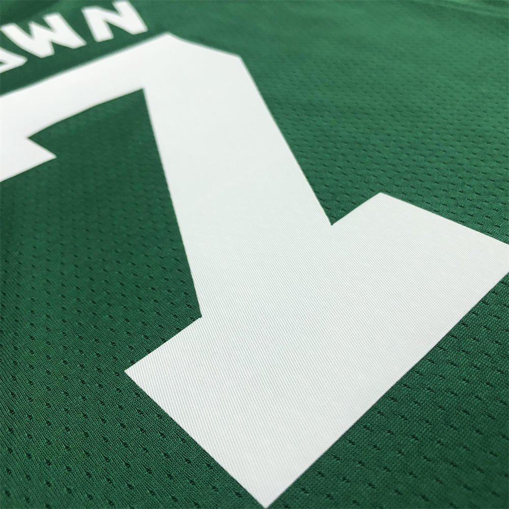NBA Boston Celtics Round Neck 75th anniversary Green Jersey BROWN#7 S-XXL