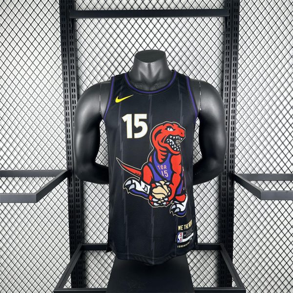 NBA Toronto Raptors 24/25 City Edition Round Neck Black Jersey CARTER#15 S-XXL
