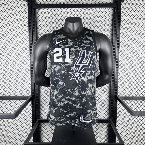 NBA San Antonio Spurs V-Neck Camouflage jersey DUNCAN#21 S-XXL
