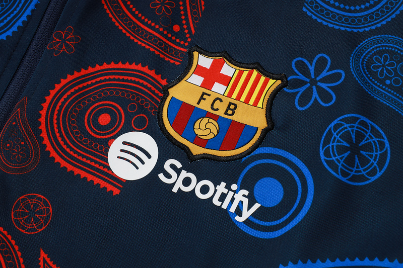 2024/25 Barcelona Royal blue Jacket Training Suit Set Football Team Shirt Sports Fashion