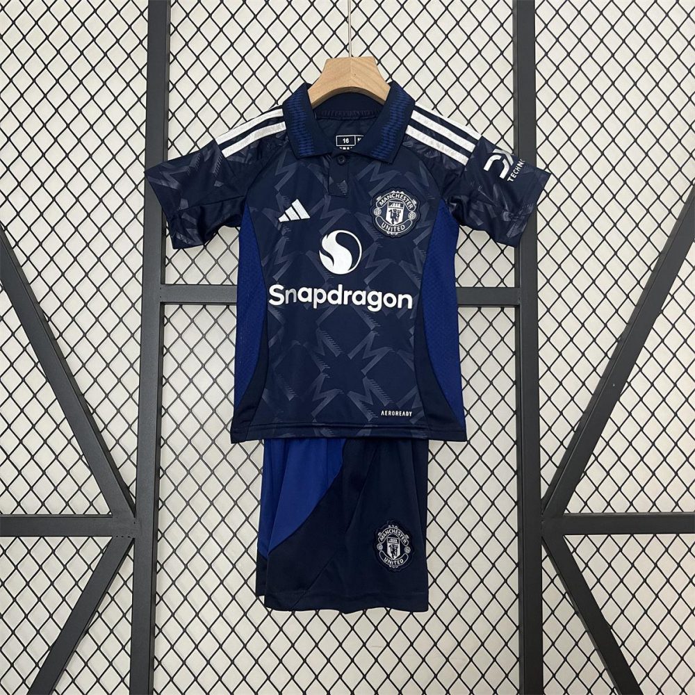 24/25 Manchester United Away jersey Kid Kits Size 16-28