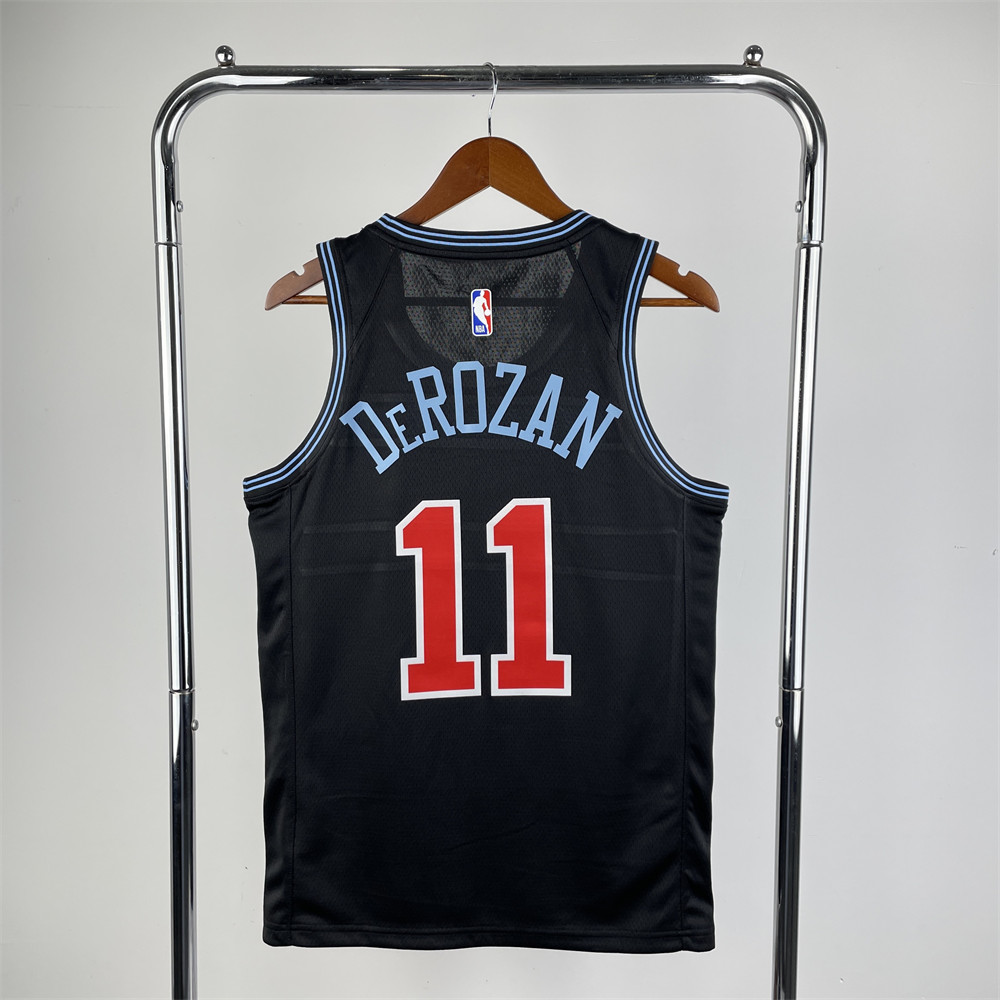 NBA Chicago Bulls DeROZAN#11 2019 Black JORDAN Edition Swingman Jersey S-XXL