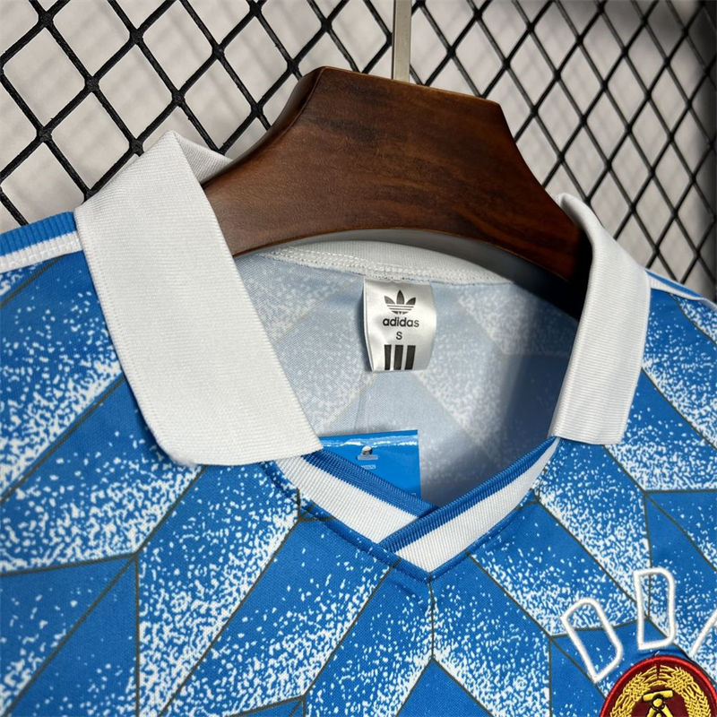 Retro Germany DDR 1988 Away Long Sleeve jersey Fan Version