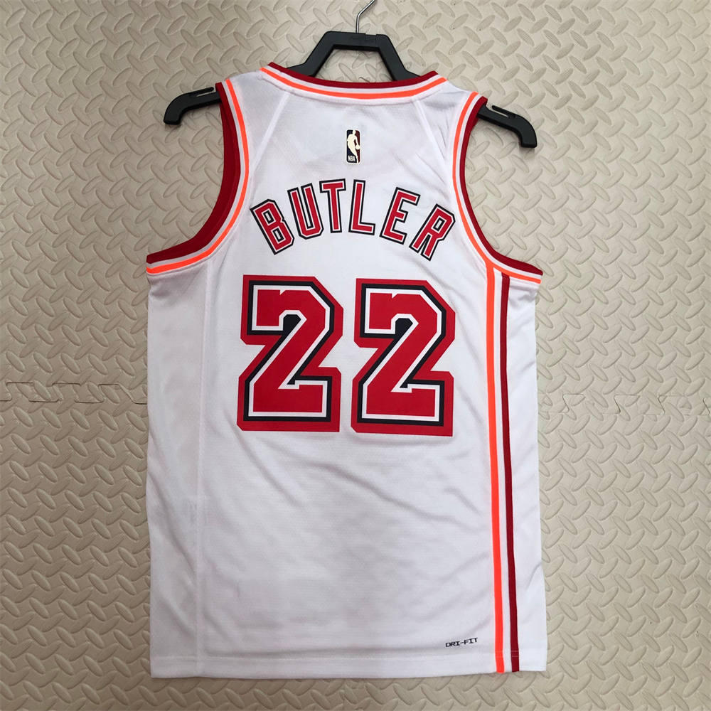 NBA Miami Hearts V-Neck White Jersey BUTLER#22 S-XXL